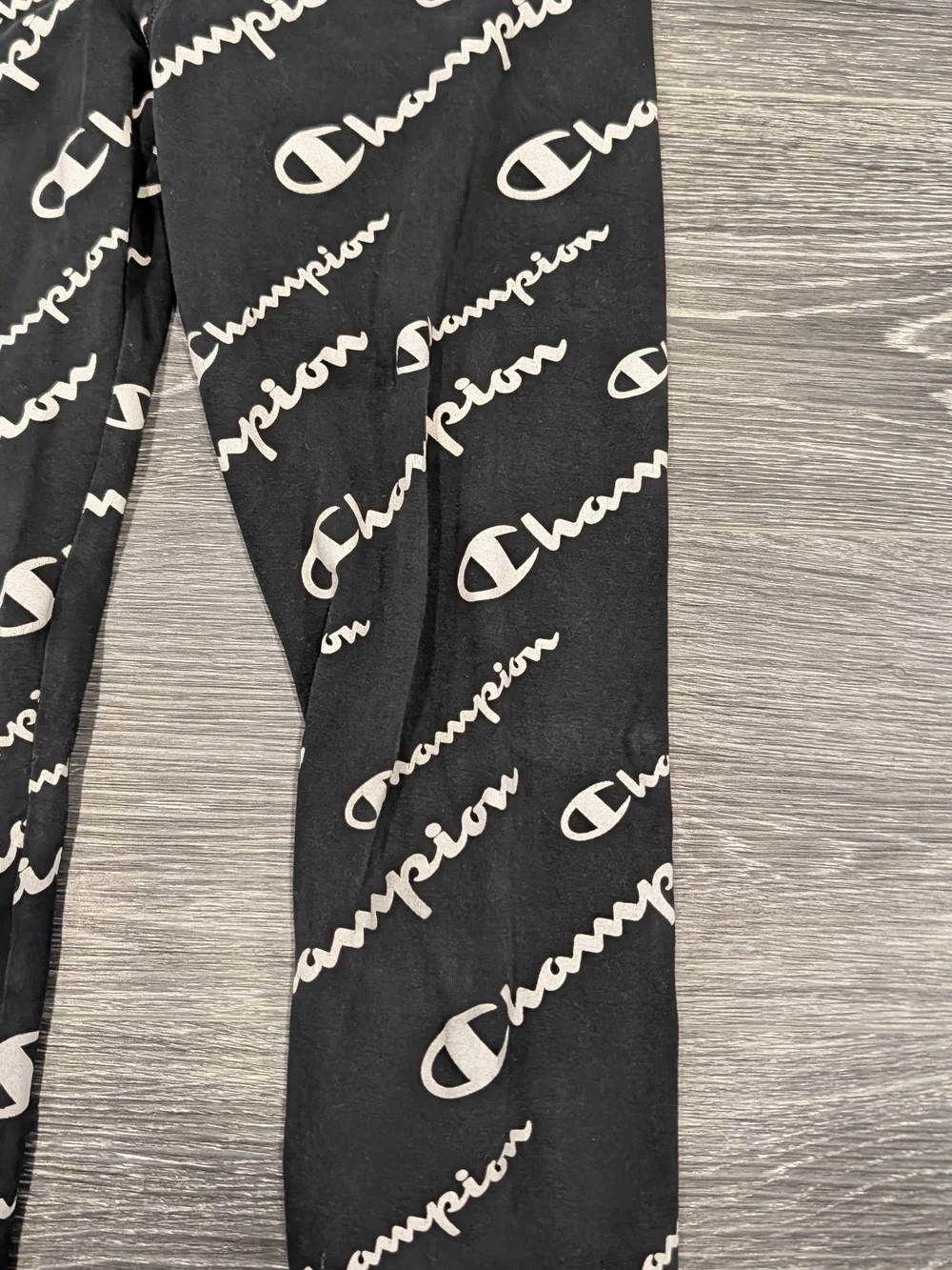 Champion Kids Black Logo Leggings